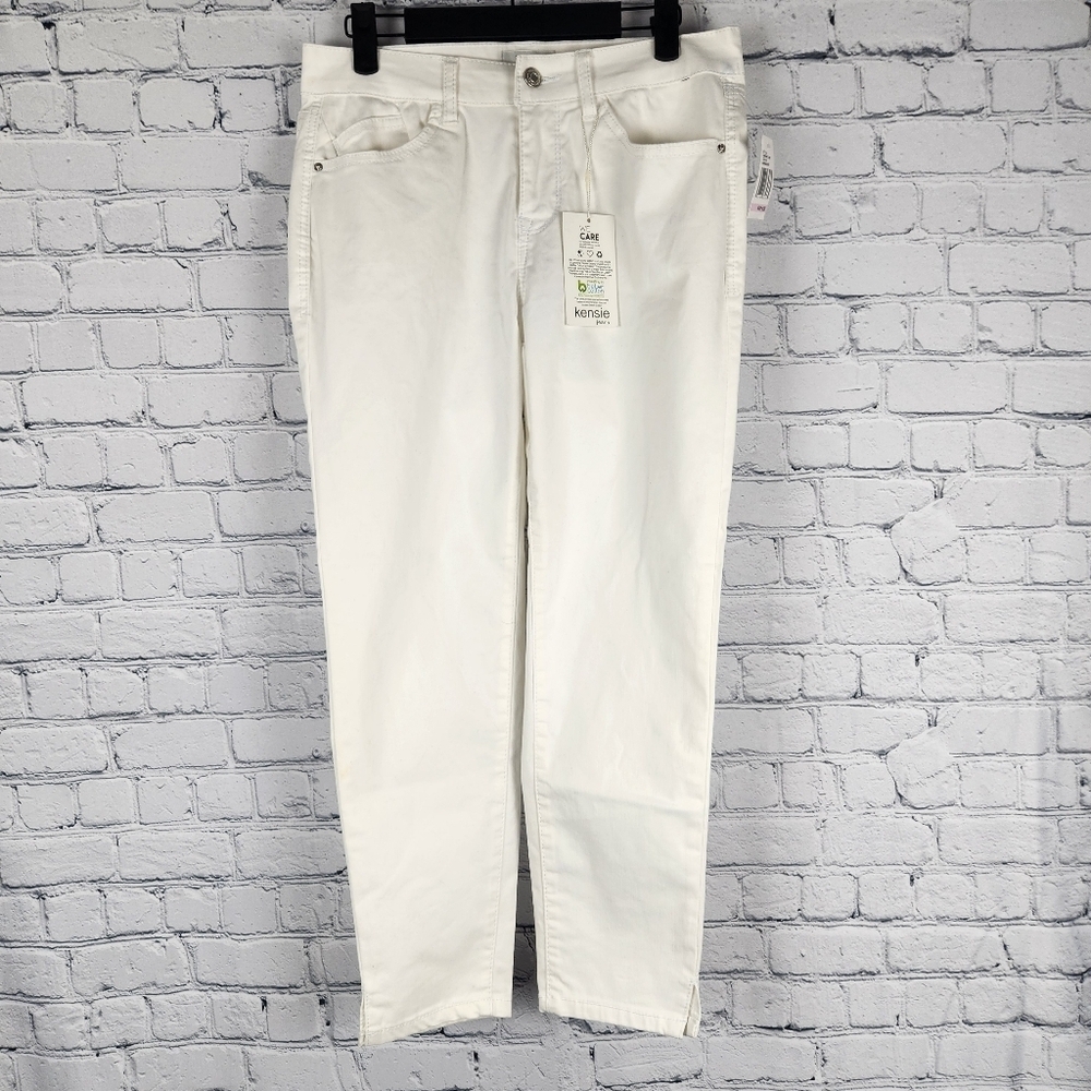 NWT Kensie Size 6 White Skinny Crop Jeans